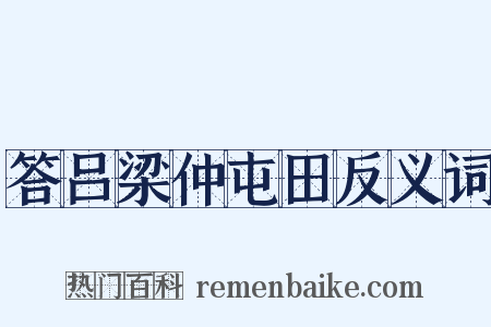 答吕梁仲屯田反义词是什么意思的图片